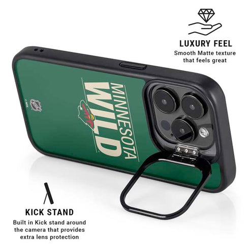 NHL Minnesota Wild Lineup iPhone 15 Pro Kickstand Case